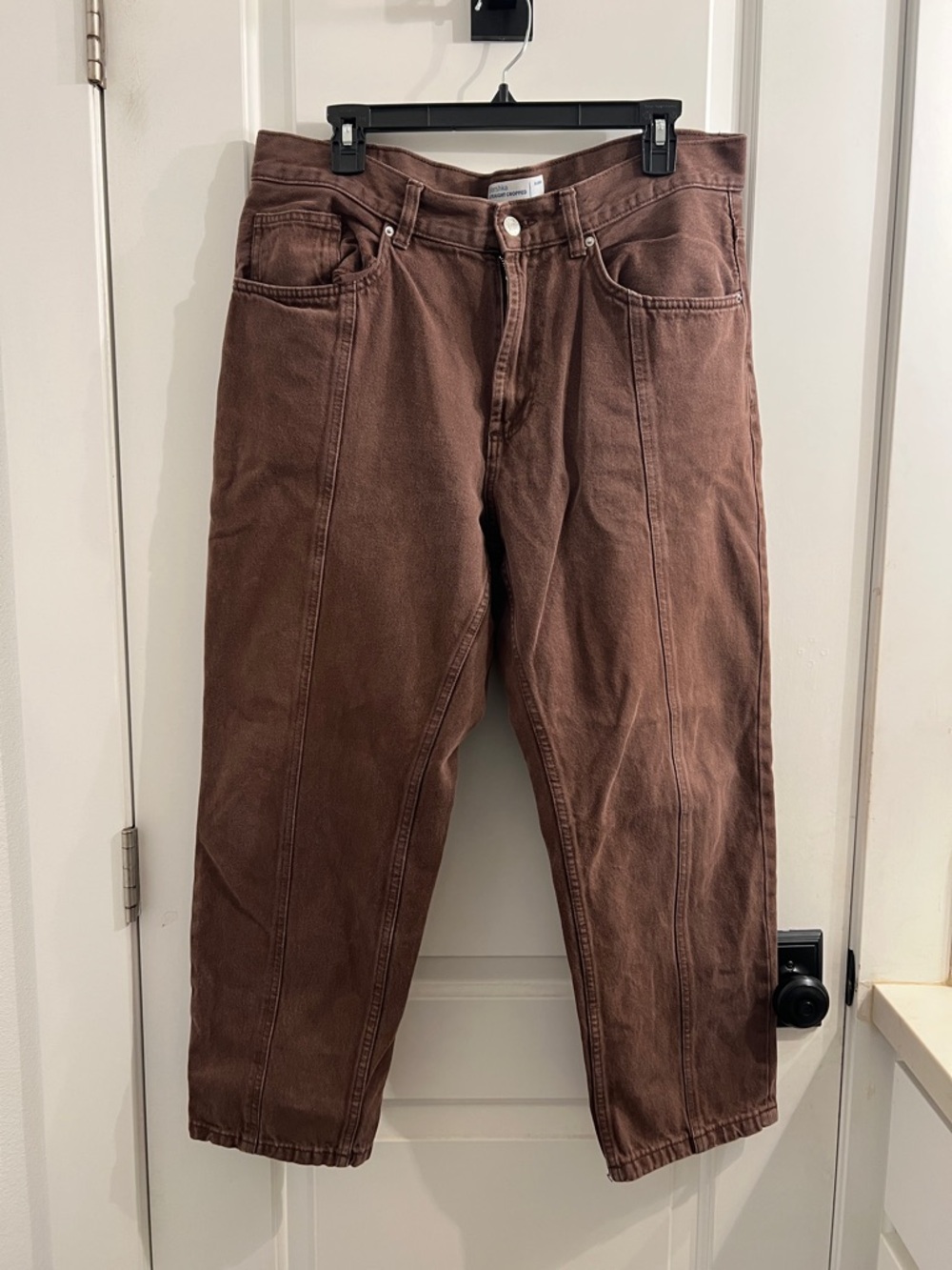 Bershka Men's Corduroy Pants in Brown